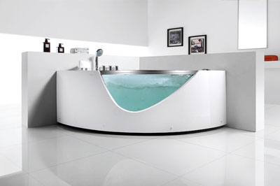 Glass front panel massage bathtub FC-263