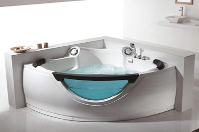 Glass front panel massage bathtub  FC-210