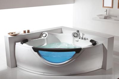 Glass front panel massage bathtub  FC-210.BL