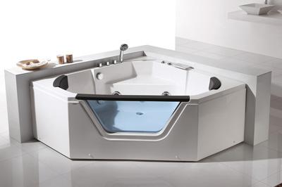 Glass front panel massage bathtub  FC-225.BL