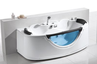 Glass front panel massage bathtub FC-209.BL
